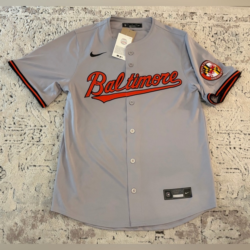 Nike Authentic Baltimore Orioles MLB Baseball Gray Jersey Men’s Size: Medium